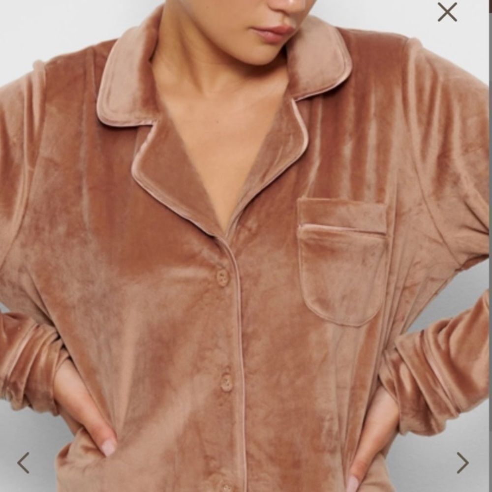 Skims Velour Soft Button Sleep Set Size 4xl - image 5